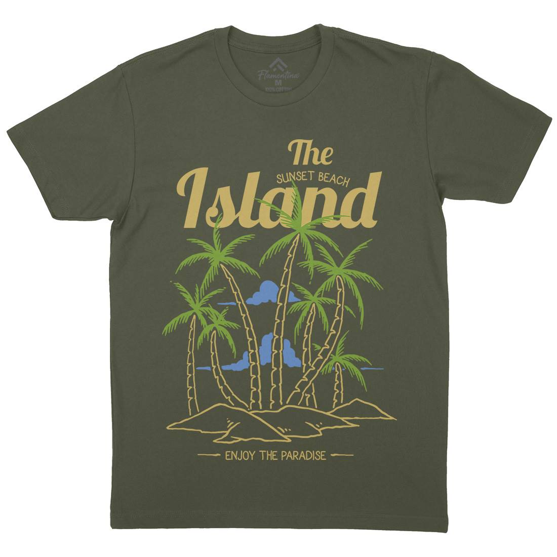 Island Mens Organic Crew Neck T-Shirt Nature C735