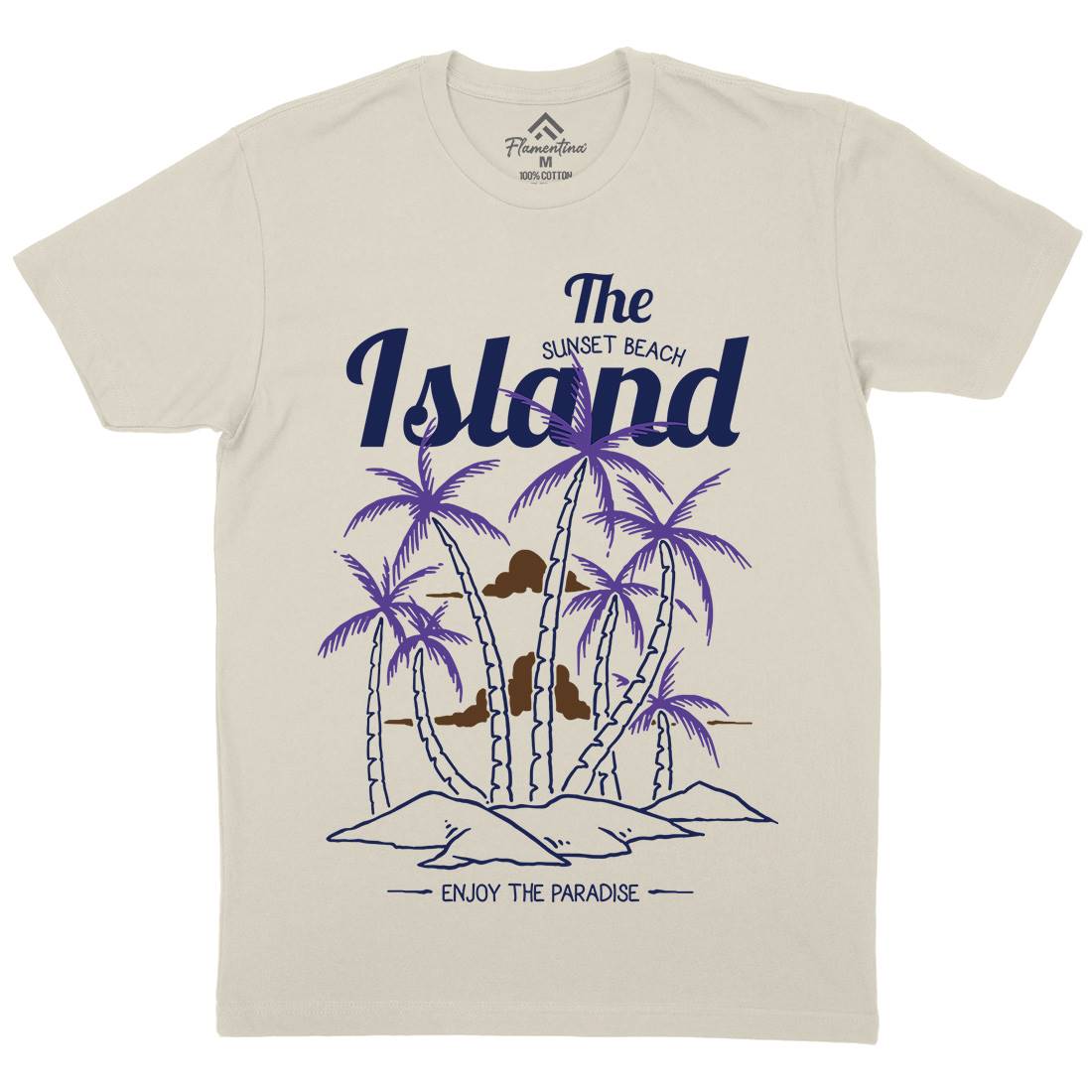 Island Mens Organic Crew Neck T-Shirt Nature C735