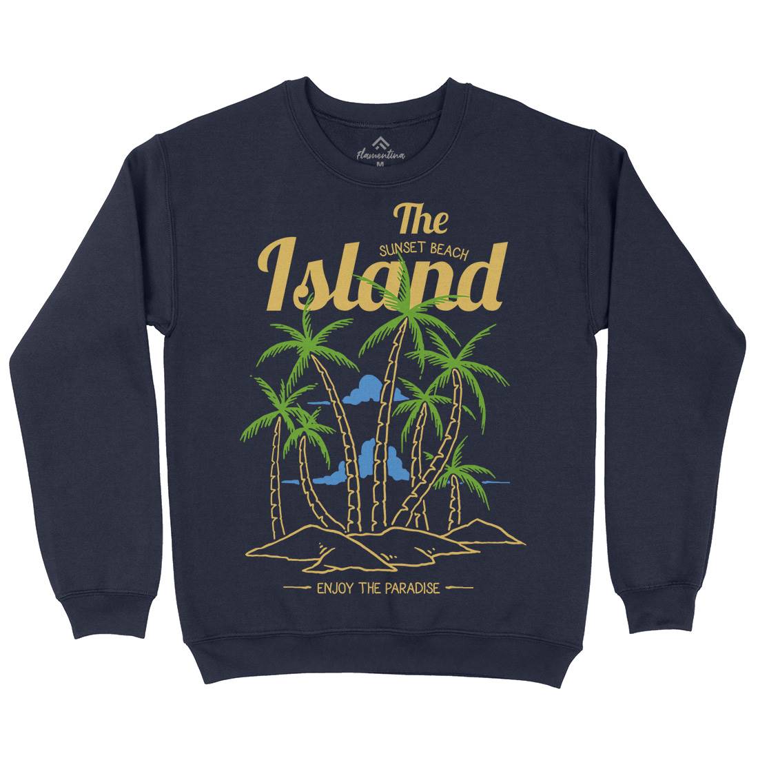Island Mens Crew Neck Sweatshirt Nature C735