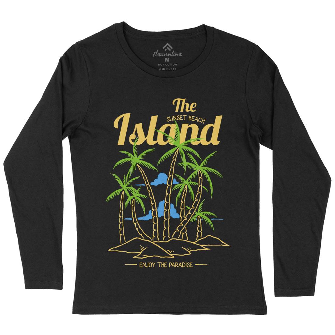 Island Womens Long Sleeve T-Shirt Nature C735
