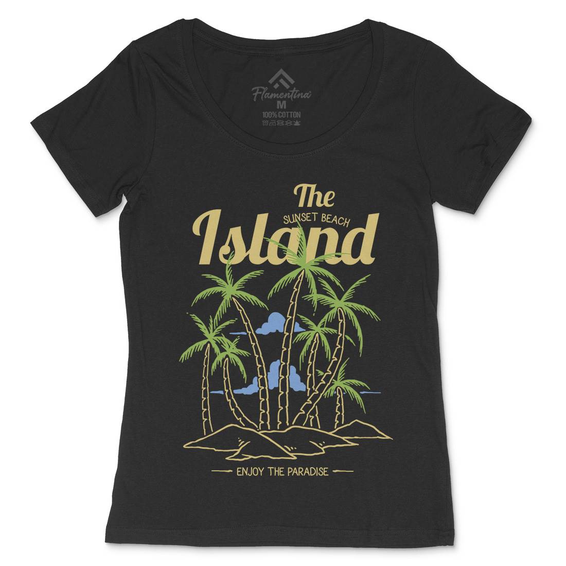Island Womens Scoop Neck T-Shirt Nature C735