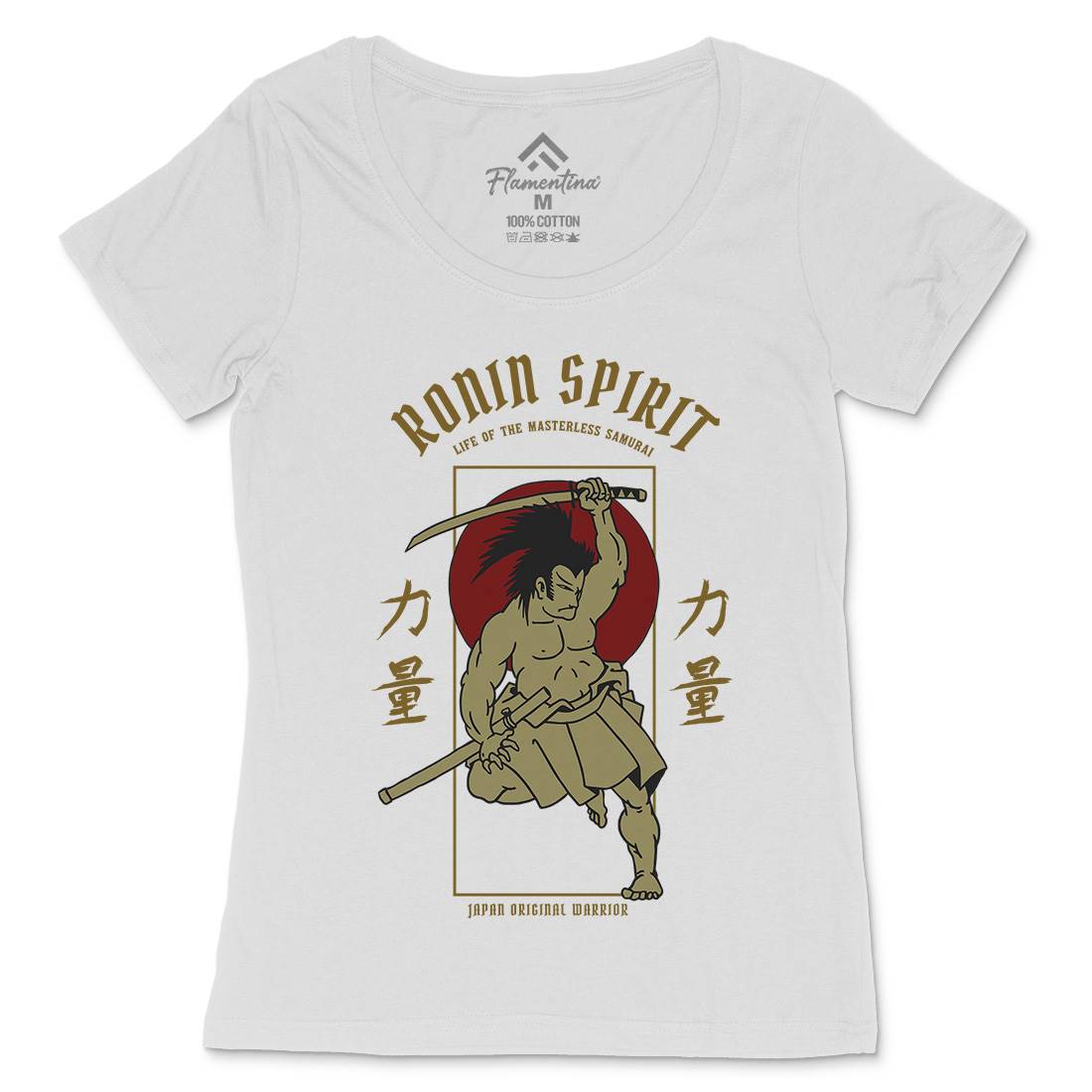 Japanese Hero Womens Scoop Neck T-Shirt Warriors C736