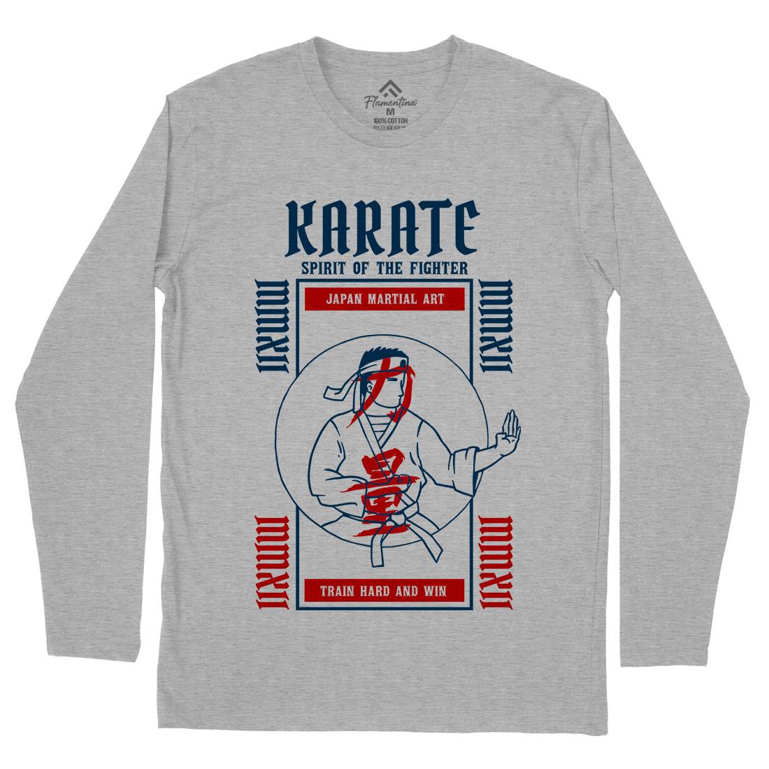 Karate Mens Long Sleeve T-Shirt Sport C738