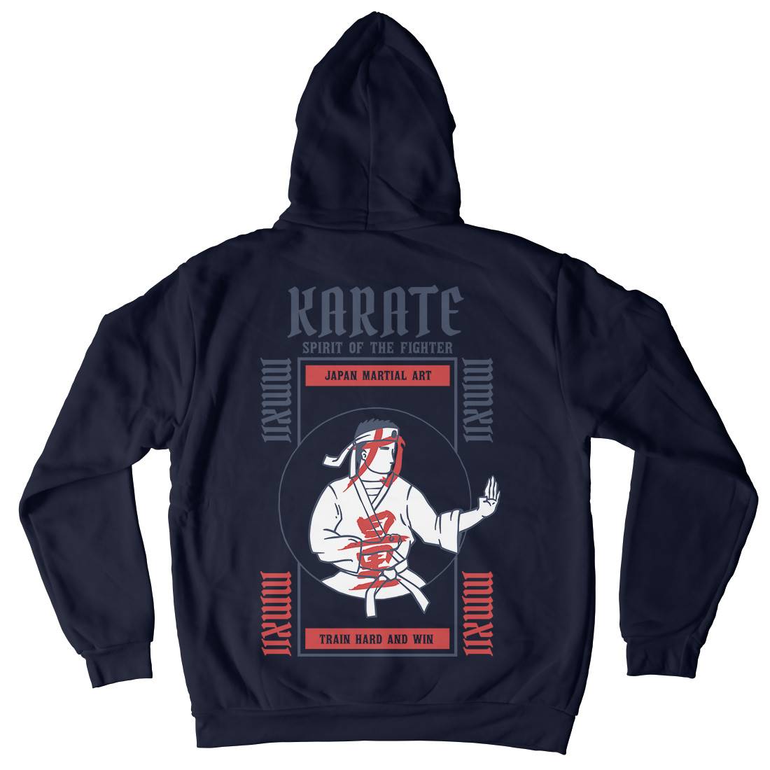 Karate Mens Hoodie With Pocket Sport C738
