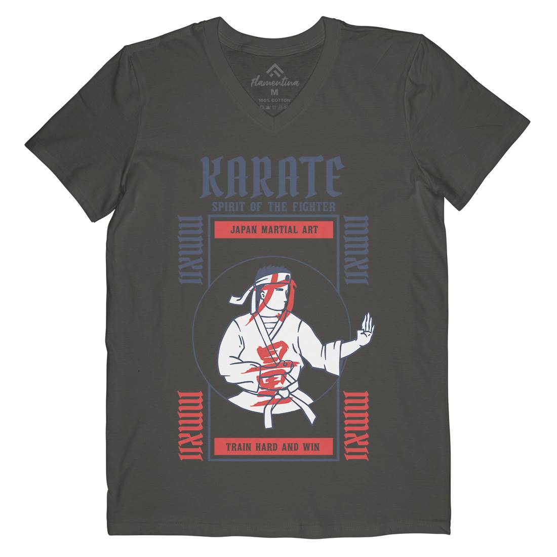 Karate Mens V-Neck T-Shirt Sport C738