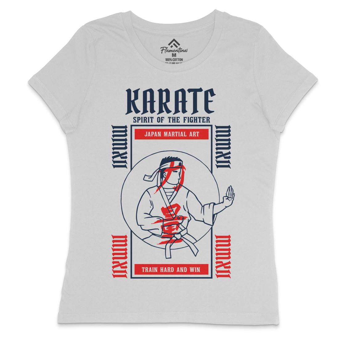 Karate Womens Crew Neck T-Shirt Sport C738