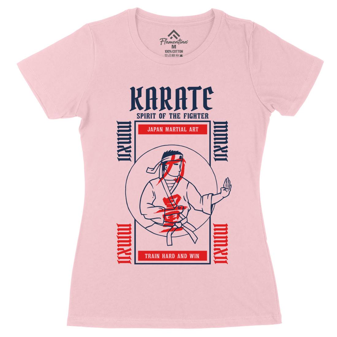 Karate Womens Organic Crew Neck T-Shirt Sport C738