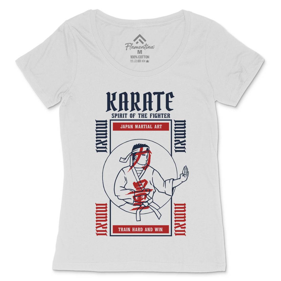 Karate Womens Scoop Neck T-Shirt Sport C738