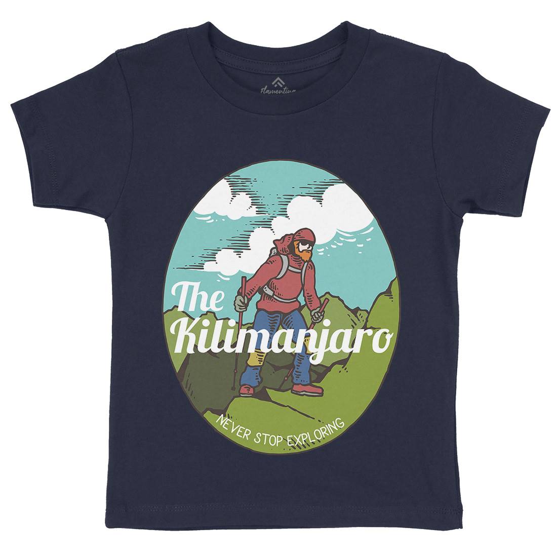 Kilimanjaro Kids Crew Neck T-Shirt Nature C739