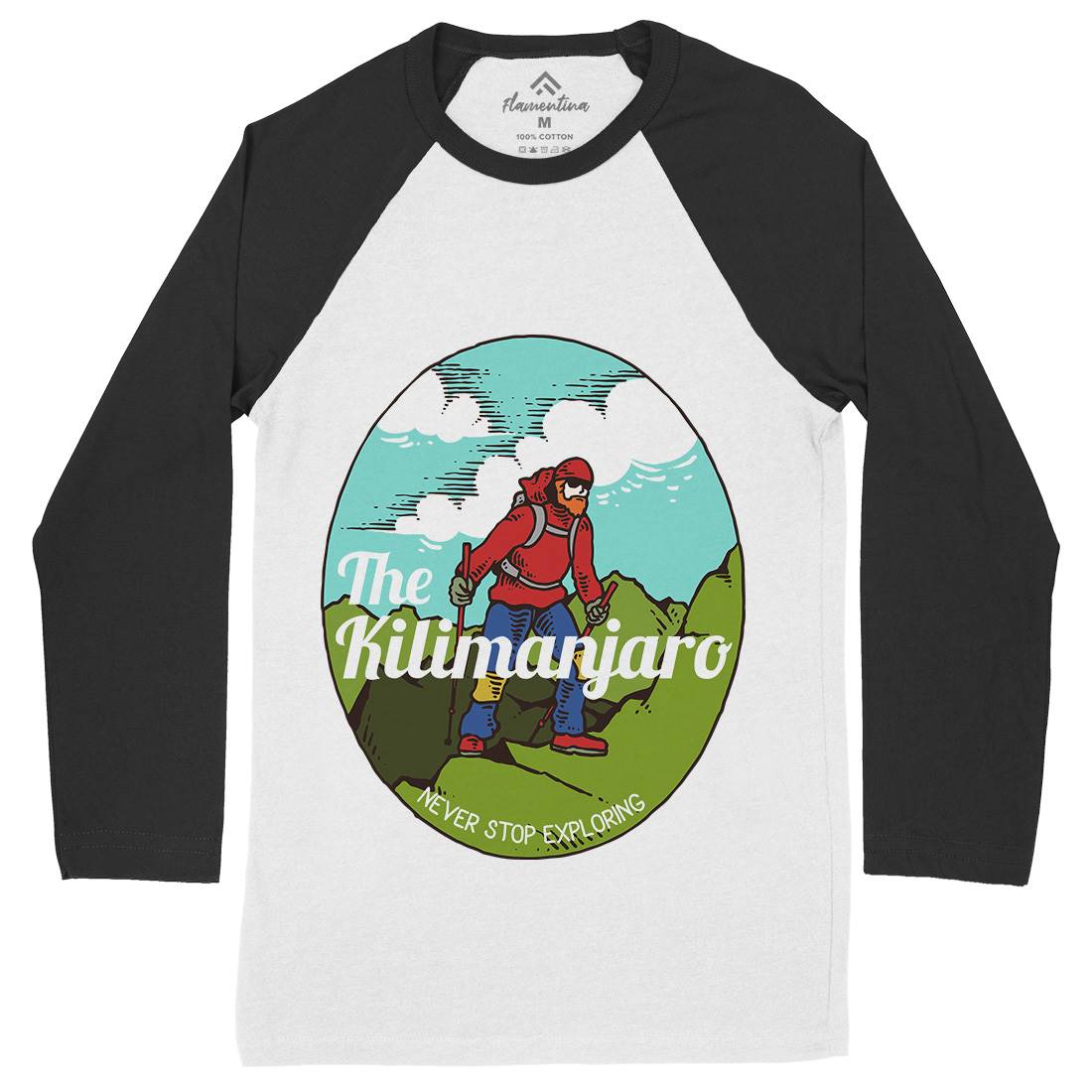 Kilimanjaro Mens Long Sleeve Baseball T-Shirt Nature C739