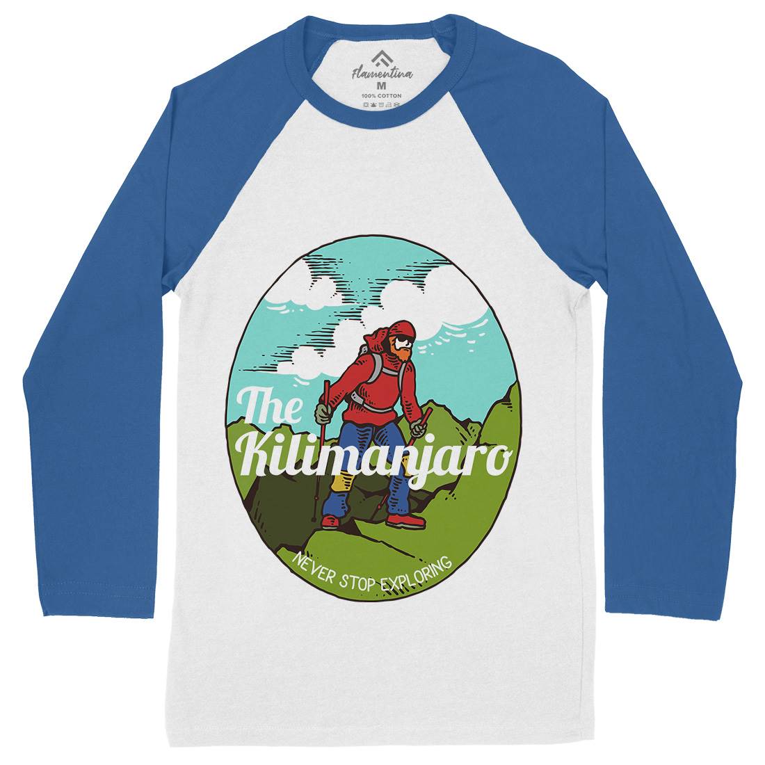 Kilimanjaro Mens Long Sleeve Baseball T-Shirt Nature C739