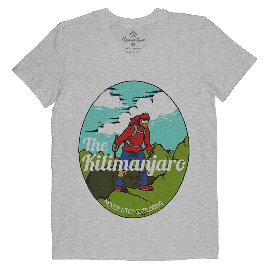 Kilimanjaro Mens V-Neck T-Shirt Nature C739