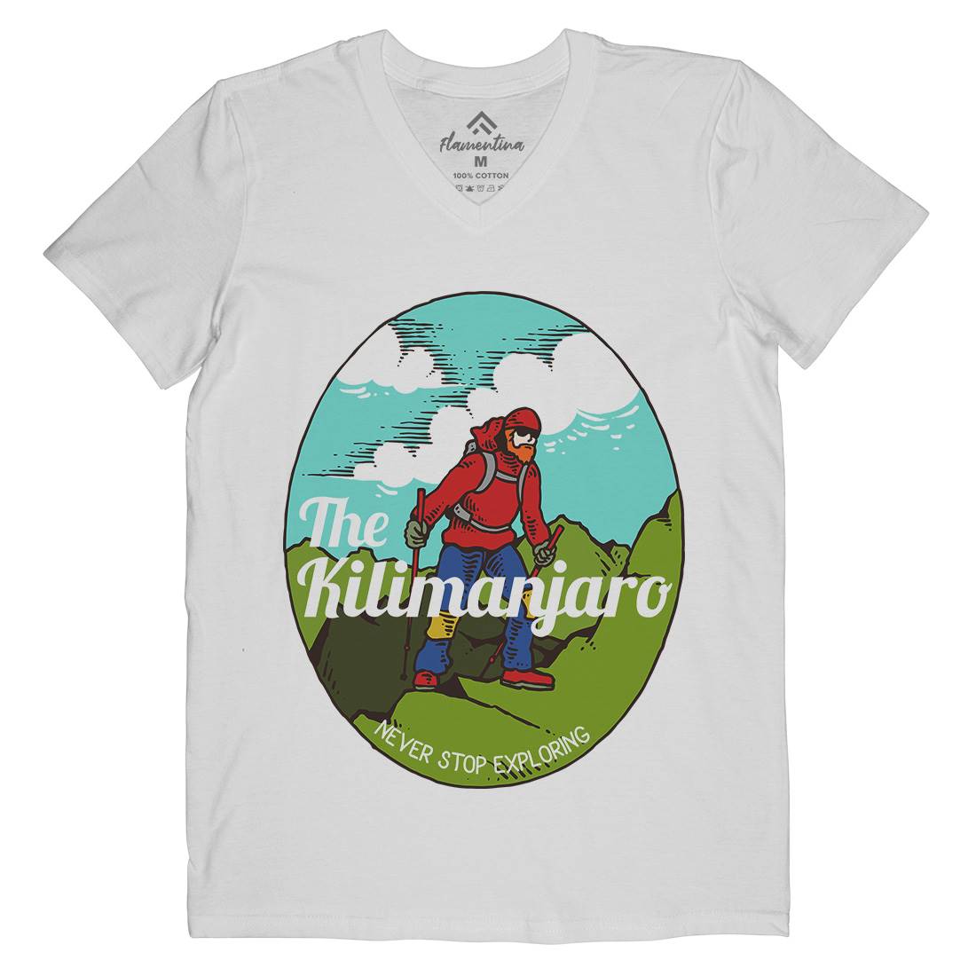 Kilimanjaro Mens V-Neck T-Shirt Nature C739