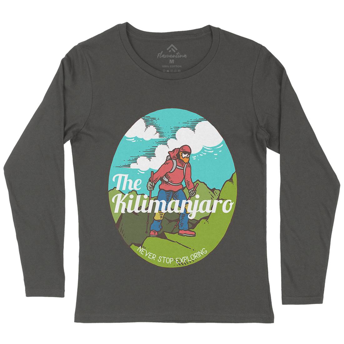 Kilimanjaro Womens Long Sleeve T-Shirt Nature C739