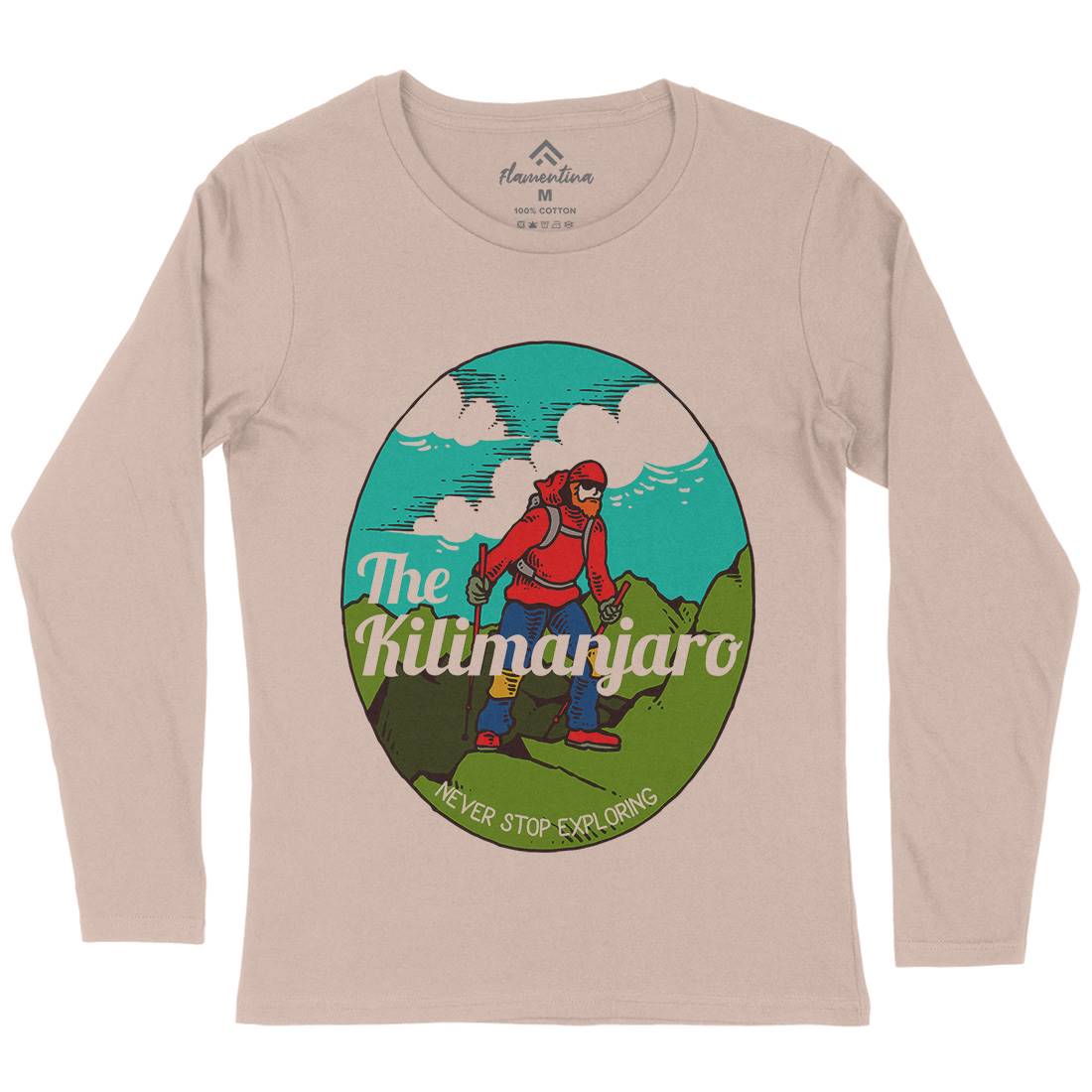 Kilimanjaro Womens Long Sleeve T-Shirt Nature C739