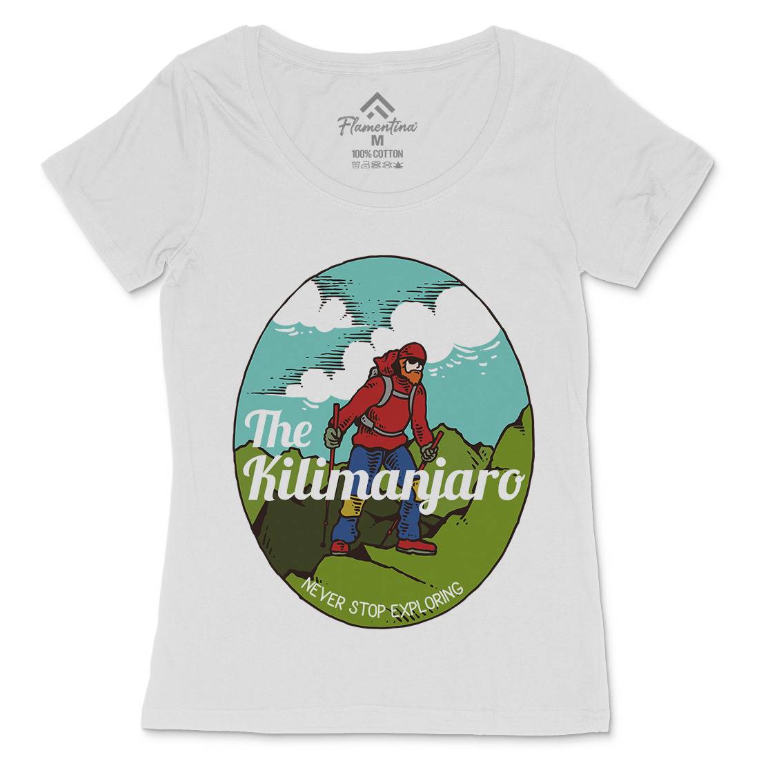 Kilimanjaro Womens Scoop Neck T-Shirt Nature C739