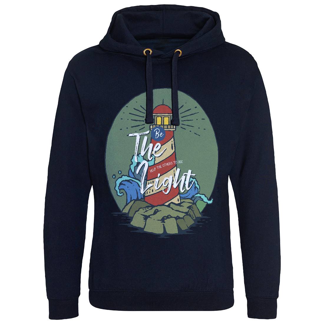 Light House Mens Hoodie Without Pocket Navy C742