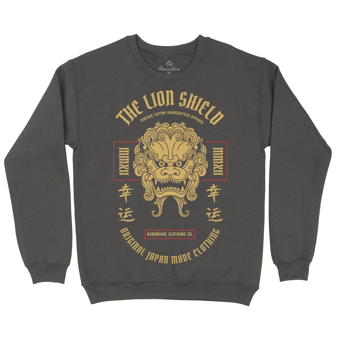 Lion Shield Kids Crew Neck Sweatshirt Asian C743