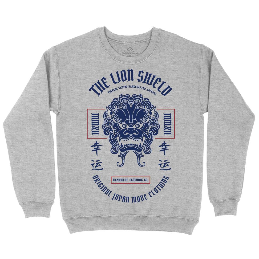 Lion Shield Kids Crew Neck Sweatshirt Asian C743