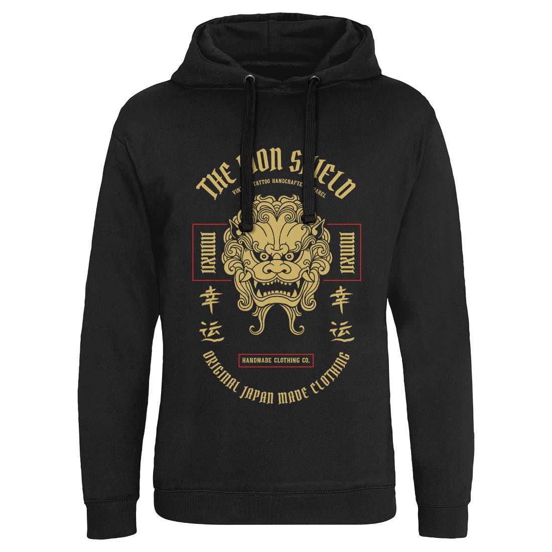 Lion Shield Mens Hoodie Without Pocket Asian C743