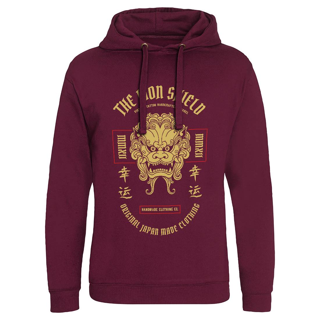 Lion Shield Mens Hoodie Without Pocket Asian C743
