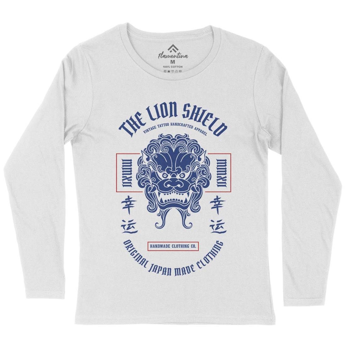 Lion Shield Womens Long Sleeve T-Shirt Asian C743