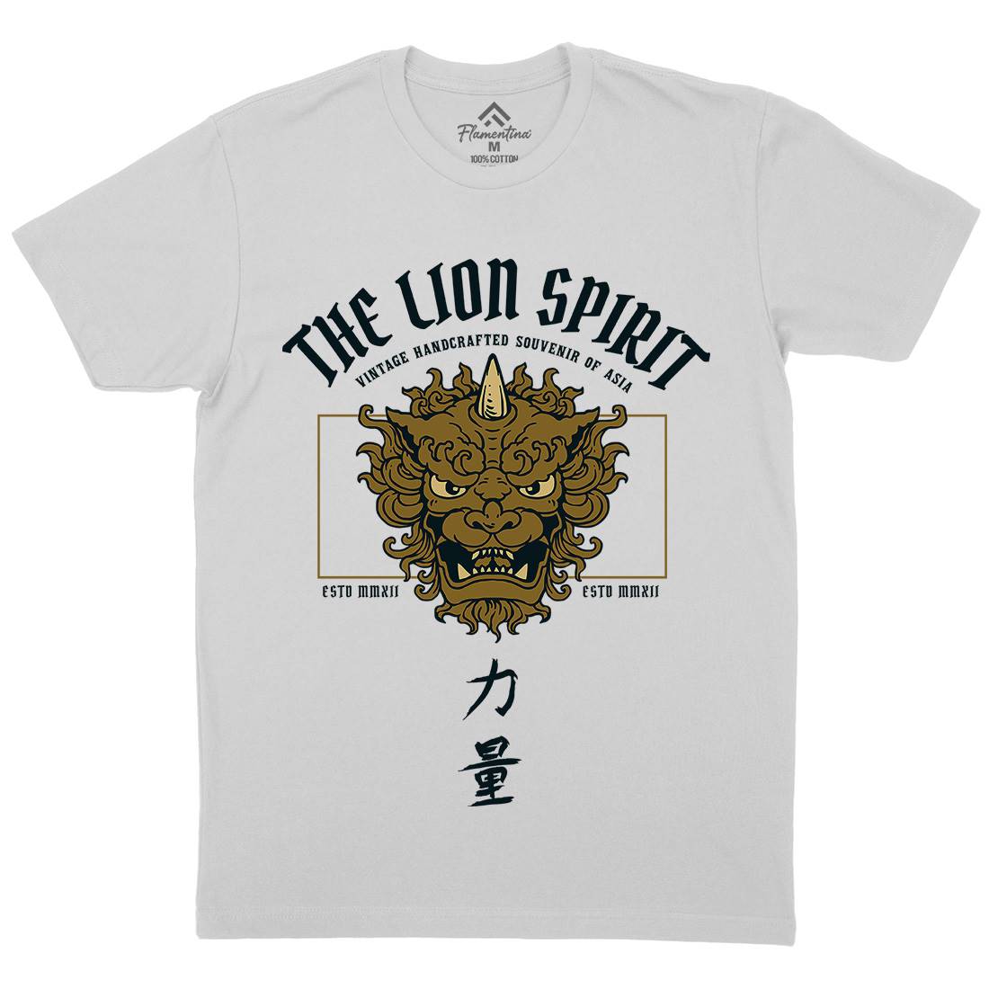 Lion Japan Mens Crew Neck T-Shirt Asian C744