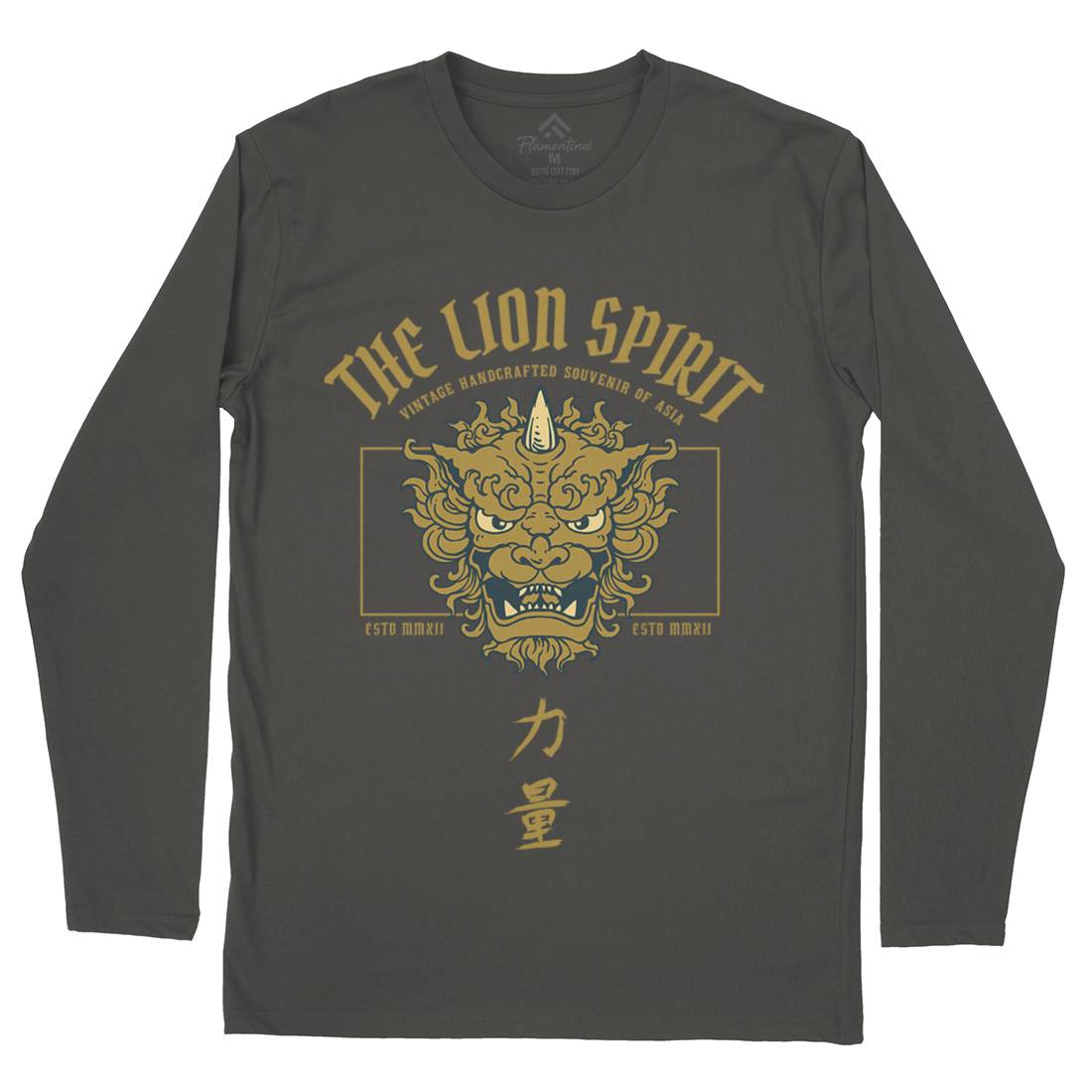 Lion Japan Mens Long Sleeve T-Shirt Asian C744
