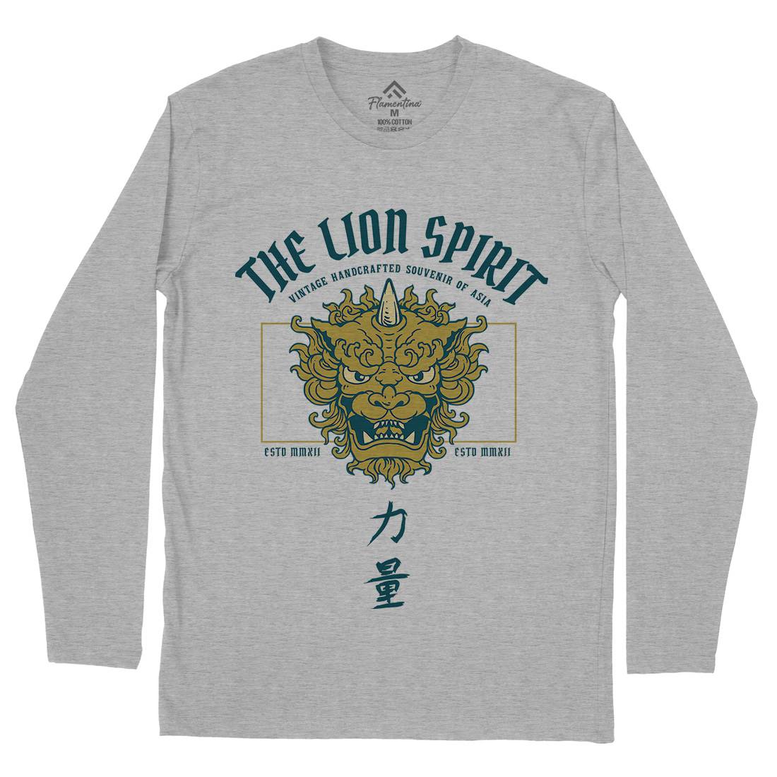 Lion Japan Mens Long Sleeve T-Shirt Asian C744