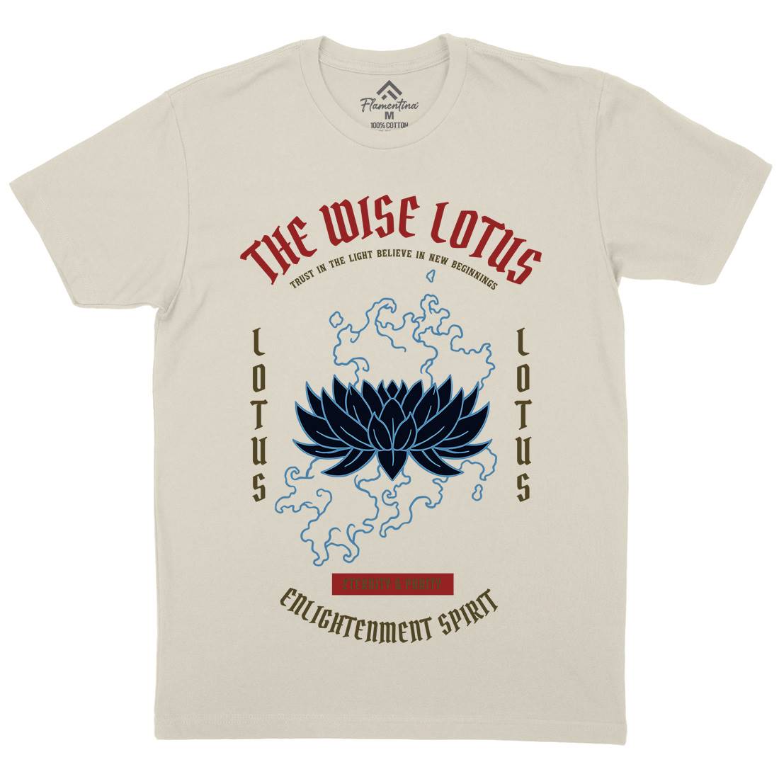 Lotus Mens Organic Crew Neck T-Shirt Asian C745