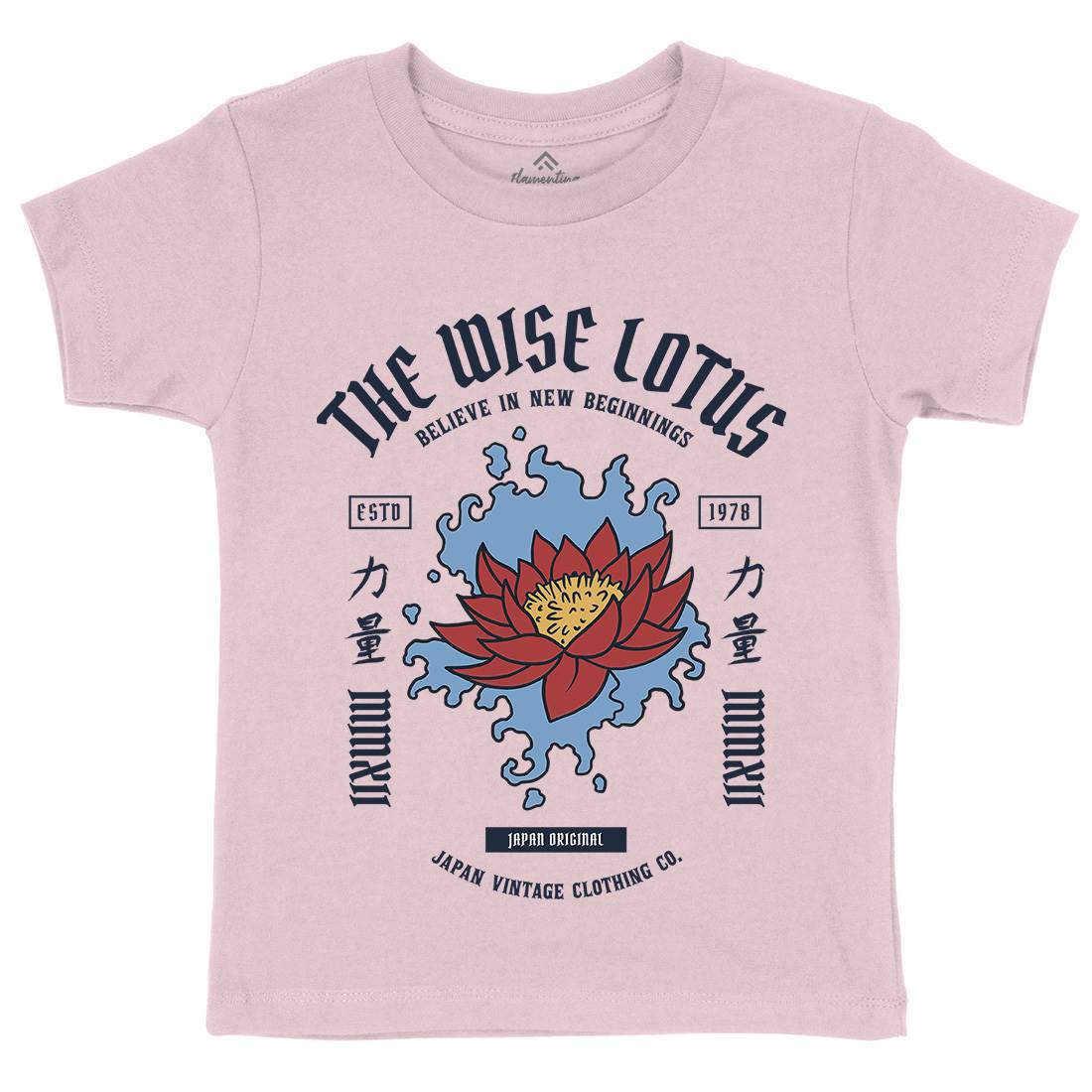 Lotus Kids Crew Neck T-Shirt Asian C746