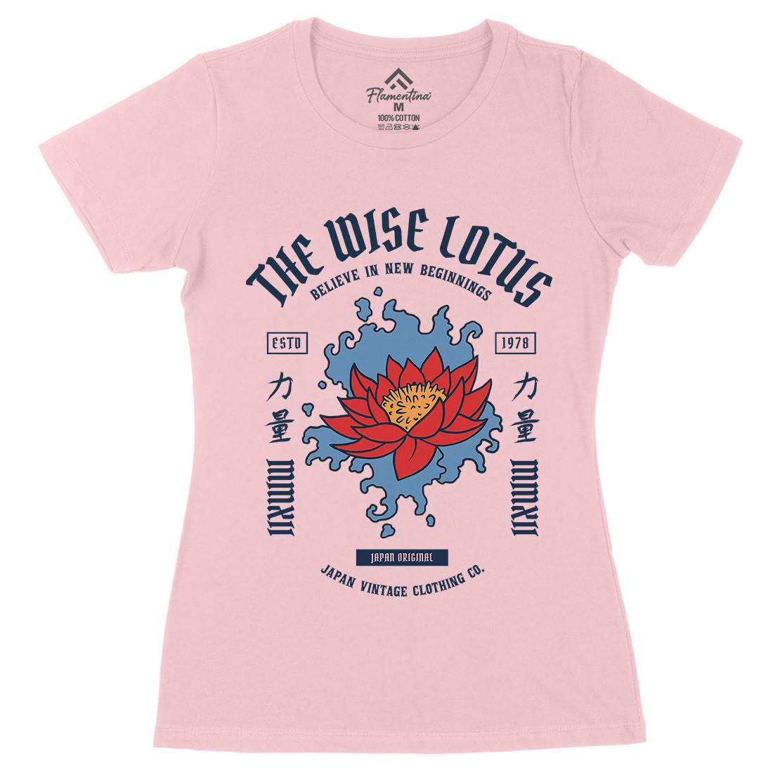 Lotus Womens Organic Crew Neck T-Shirt Asian C746