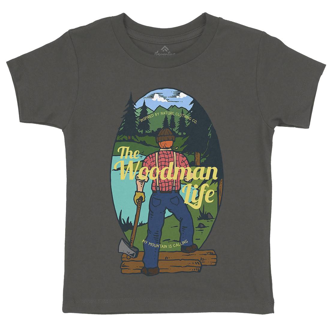 Lumber Man Kids Organic Crew Neck T-Shirt Work C747