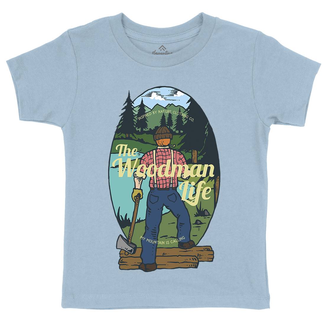 Lumber Man Kids Crew Neck T-Shirt Work C747