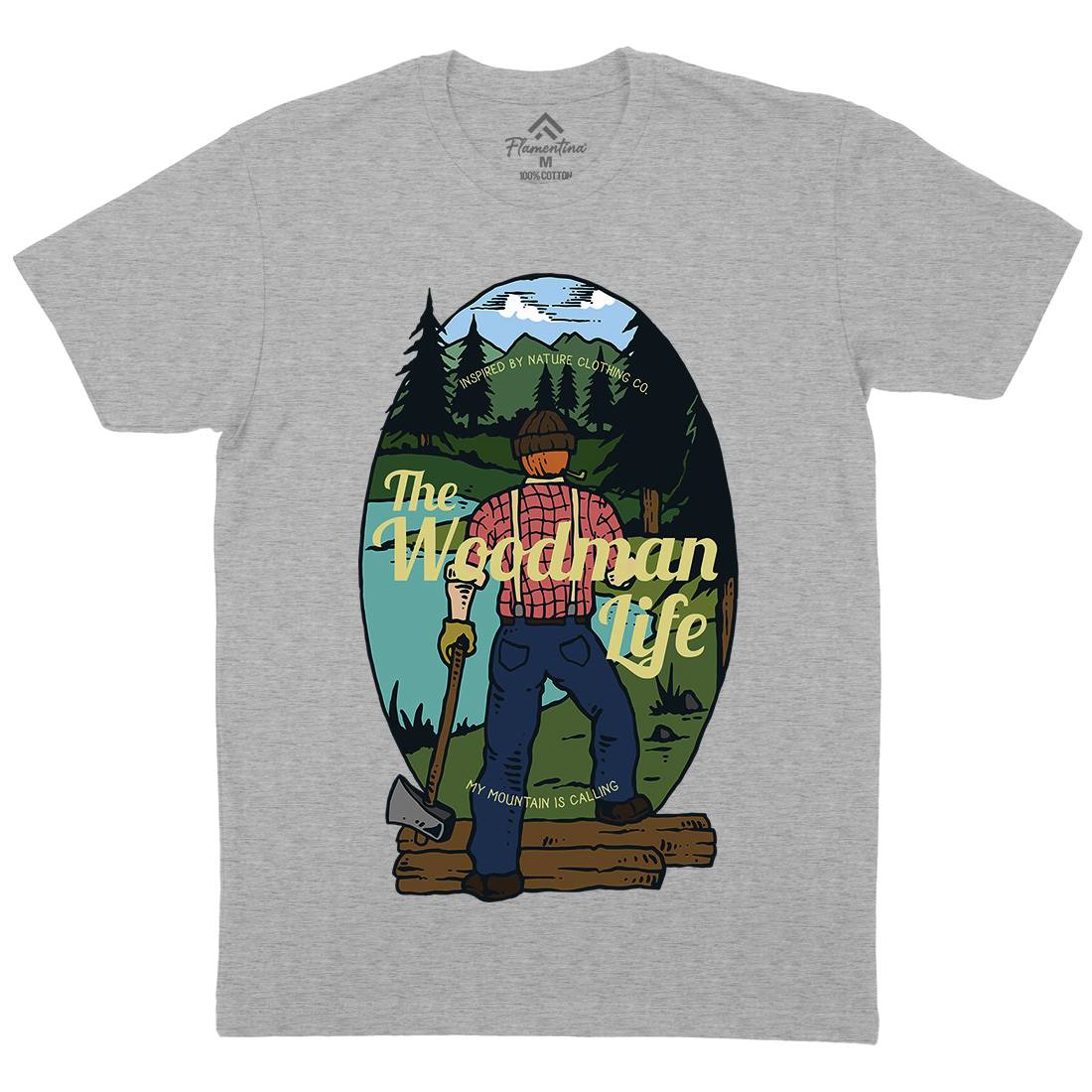 Lumber Man Mens Crew Neck T-Shirt Work C747