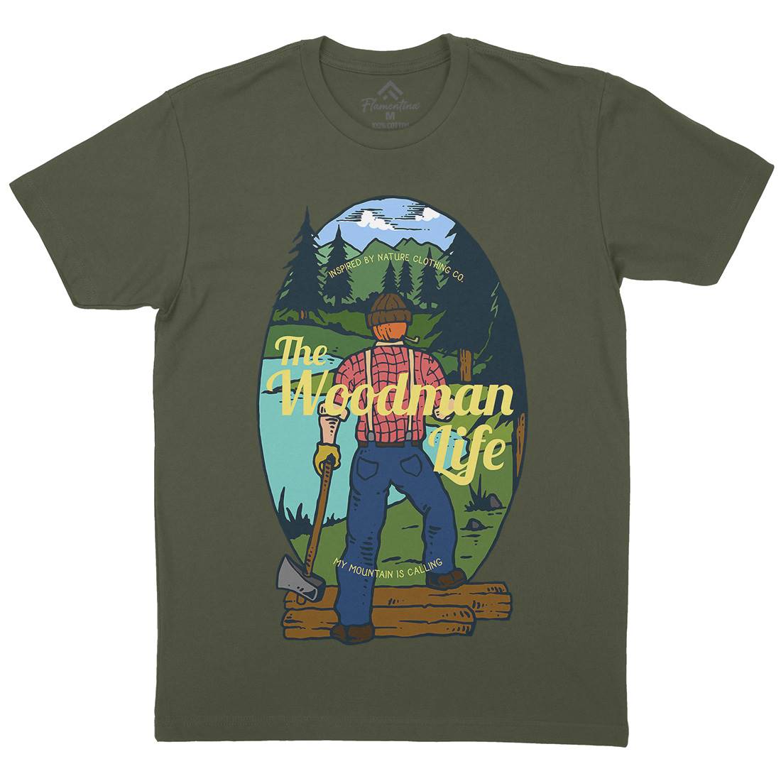 Lumber Man Mens Crew Neck T-Shirt Work C747