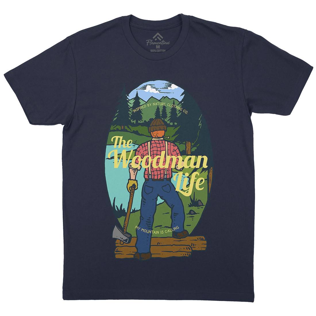 Lumber Man Mens Organic Crew Neck T-Shirt Work C747