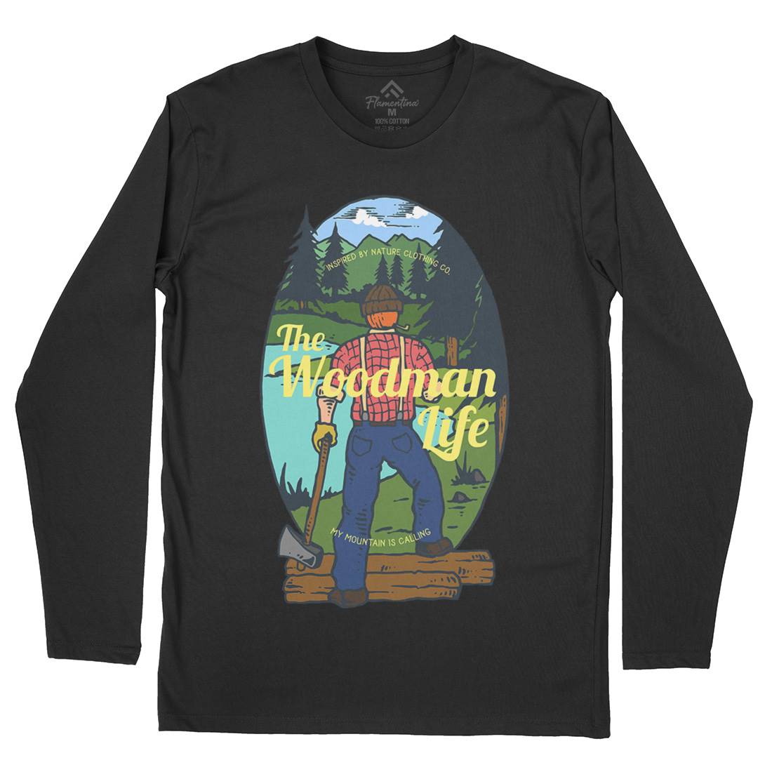 Lumber Man Mens Long Sleeve T-Shirt Work C747