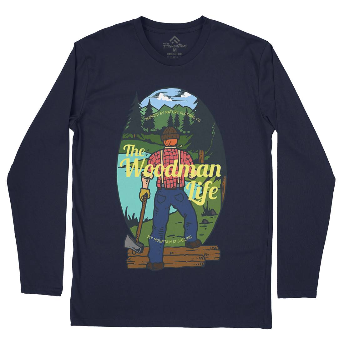 Lumber Man Mens Long Sleeve T-Shirt Work C747