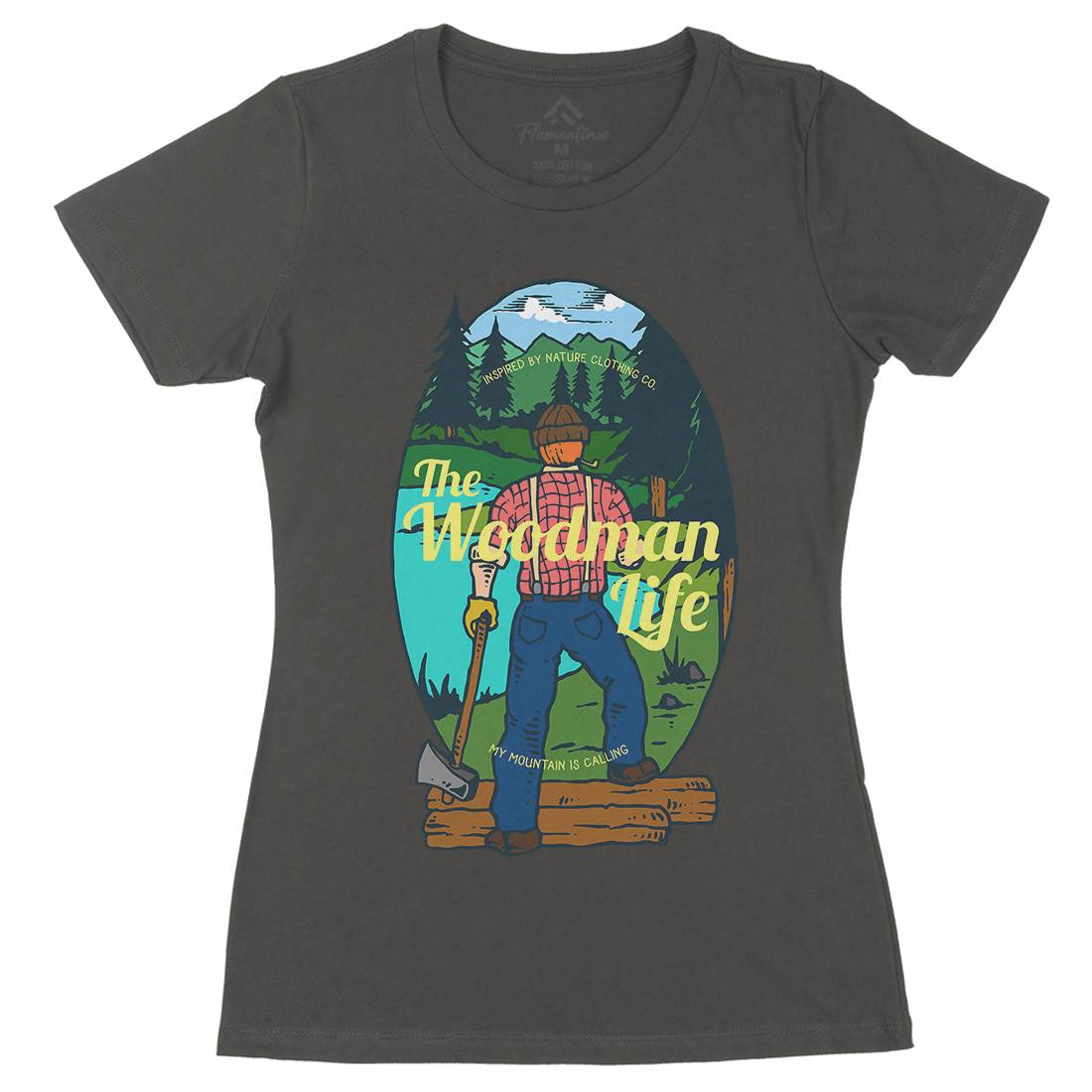 Lumber Man Womens Organic Crew Neck T-Shirt Work C747