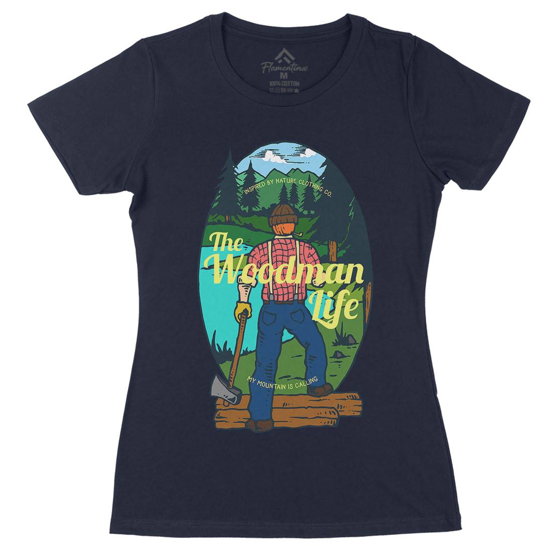 Lumber Man Womens Organic Crew Neck T-Shirt Work C747