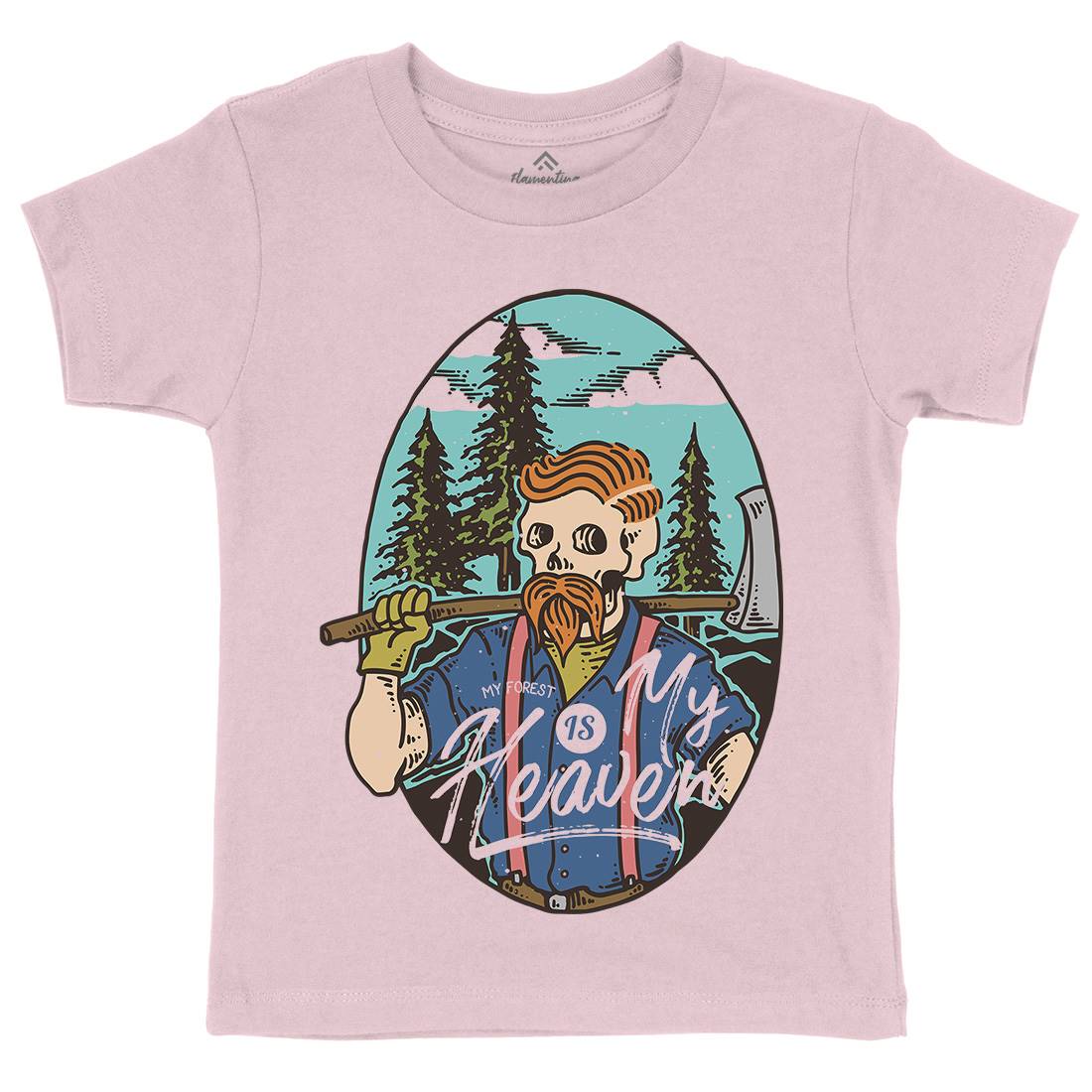 Lumberjack Heaven Kids Organic Crew Neck T-Shirt Work C748