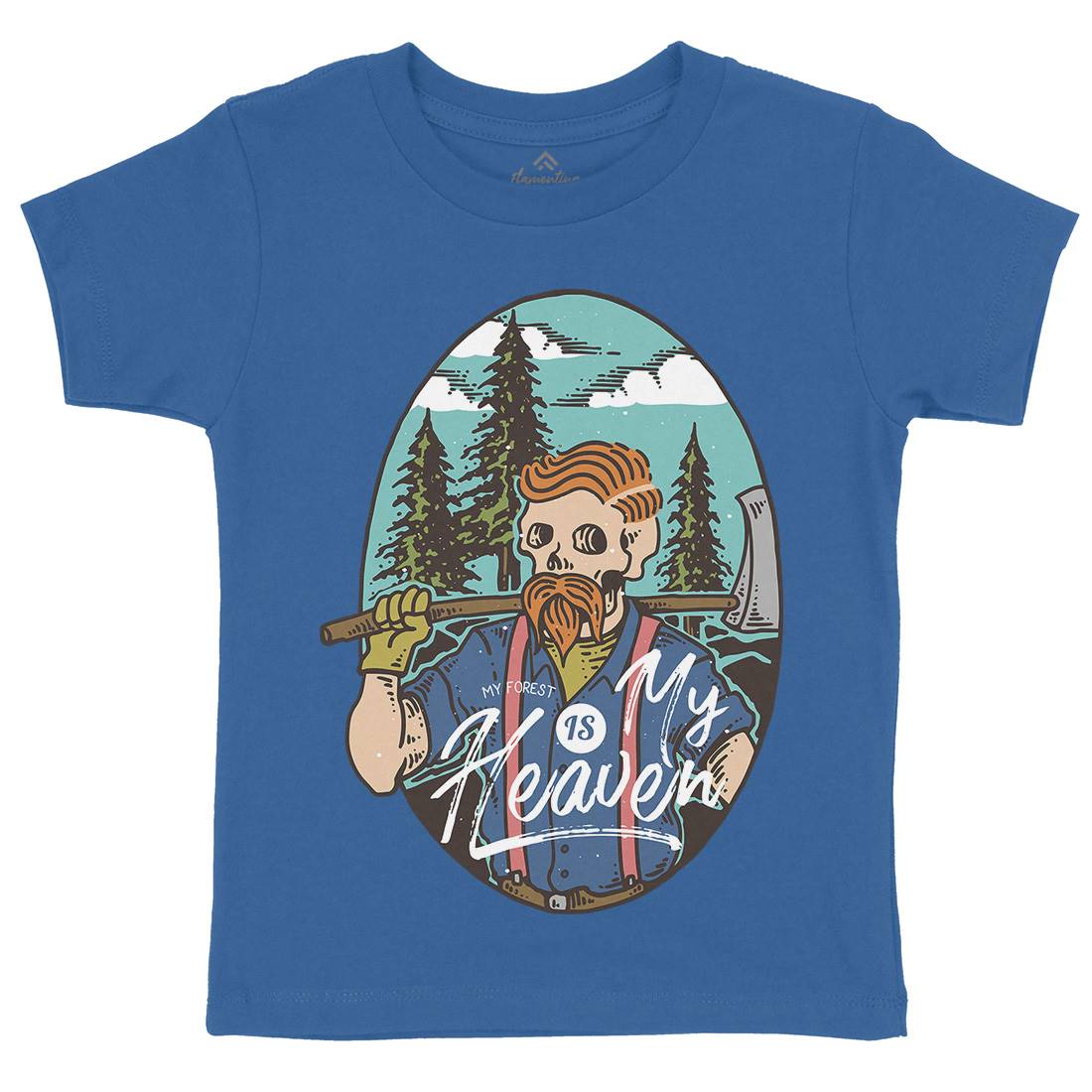 Lumberjack Heaven Kids Organic Crew Neck T-Shirt Work C748