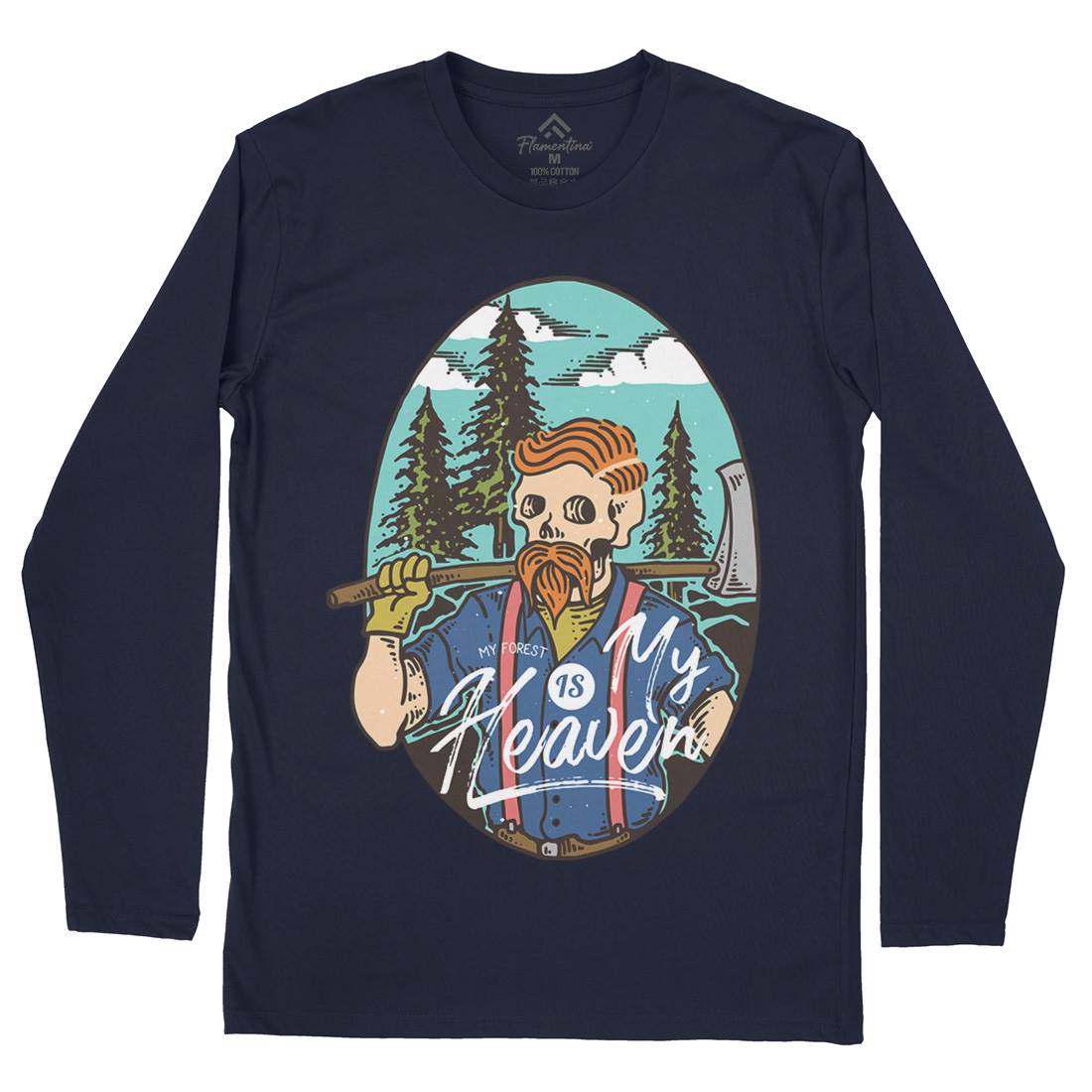 Lumberjack Heaven Mens Long Sleeve T-Shirt Work C748