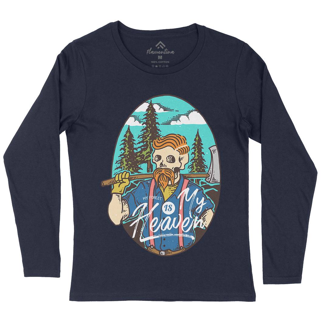 Lumberjack Heaven Womens Long Sleeve T-Shirt Work C748