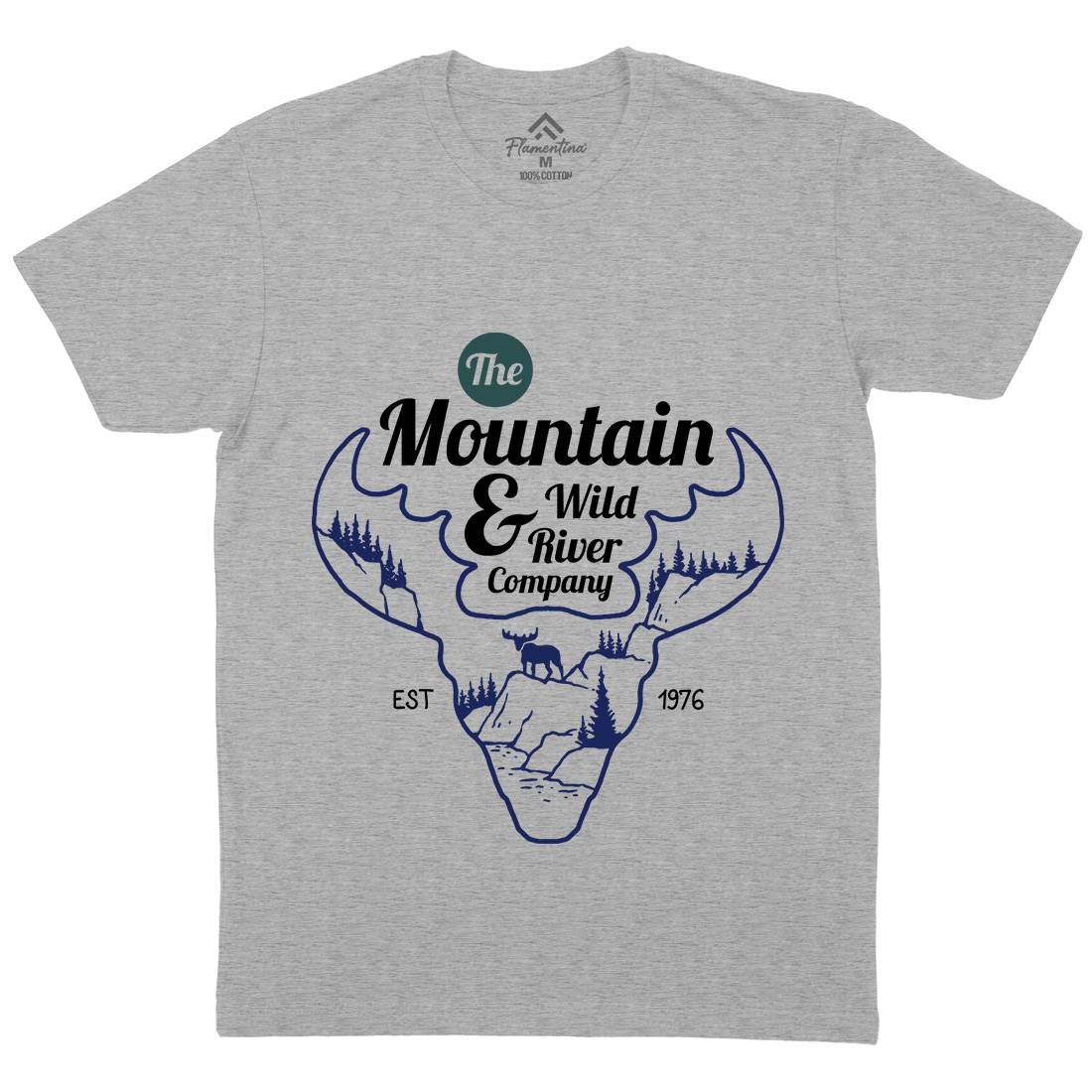 Moose Mens Crew Neck T-Shirt Animals C750