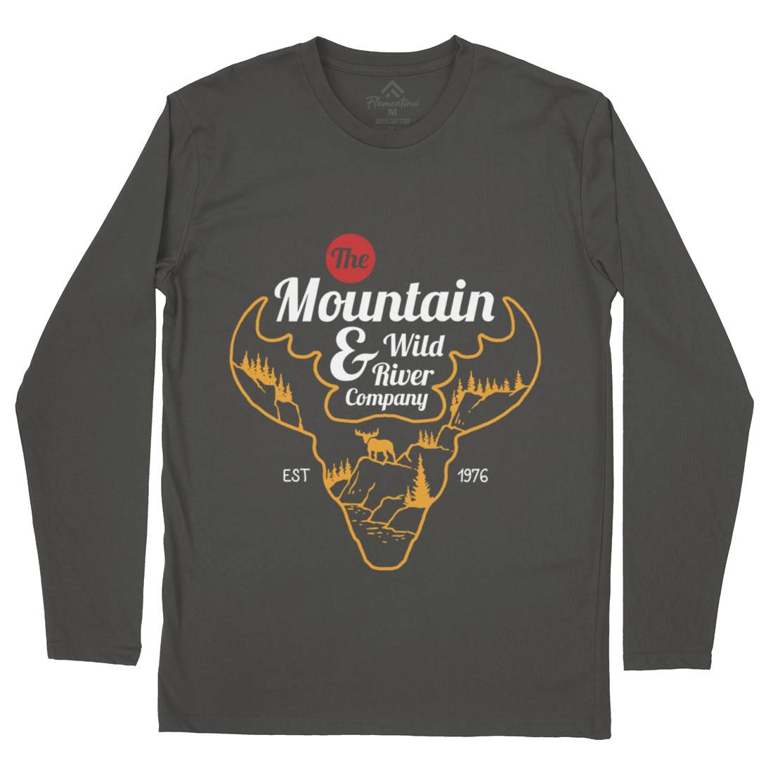 Moose Mens Long Sleeve T-Shirt Animals C750