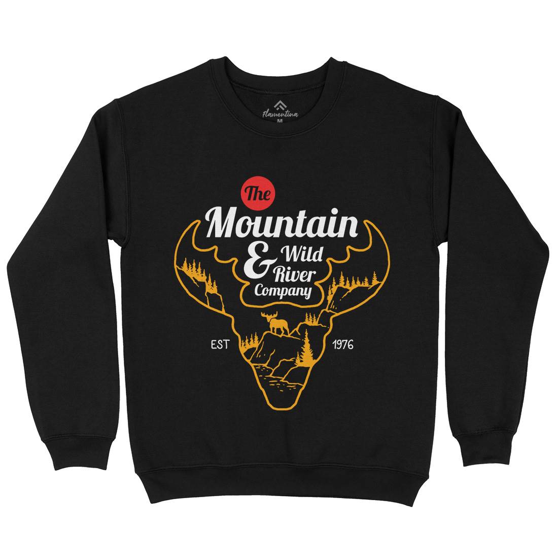 Moose Mens Crew Neck Sweatshirt Animals C750