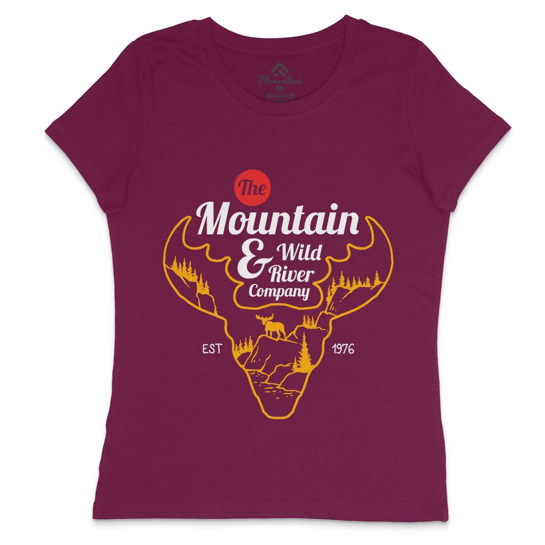 Moose Womens Crew Neck T-Shirt Animals C750