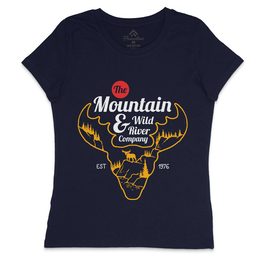 Moose Womens Crew Neck T-Shirt Animals C750